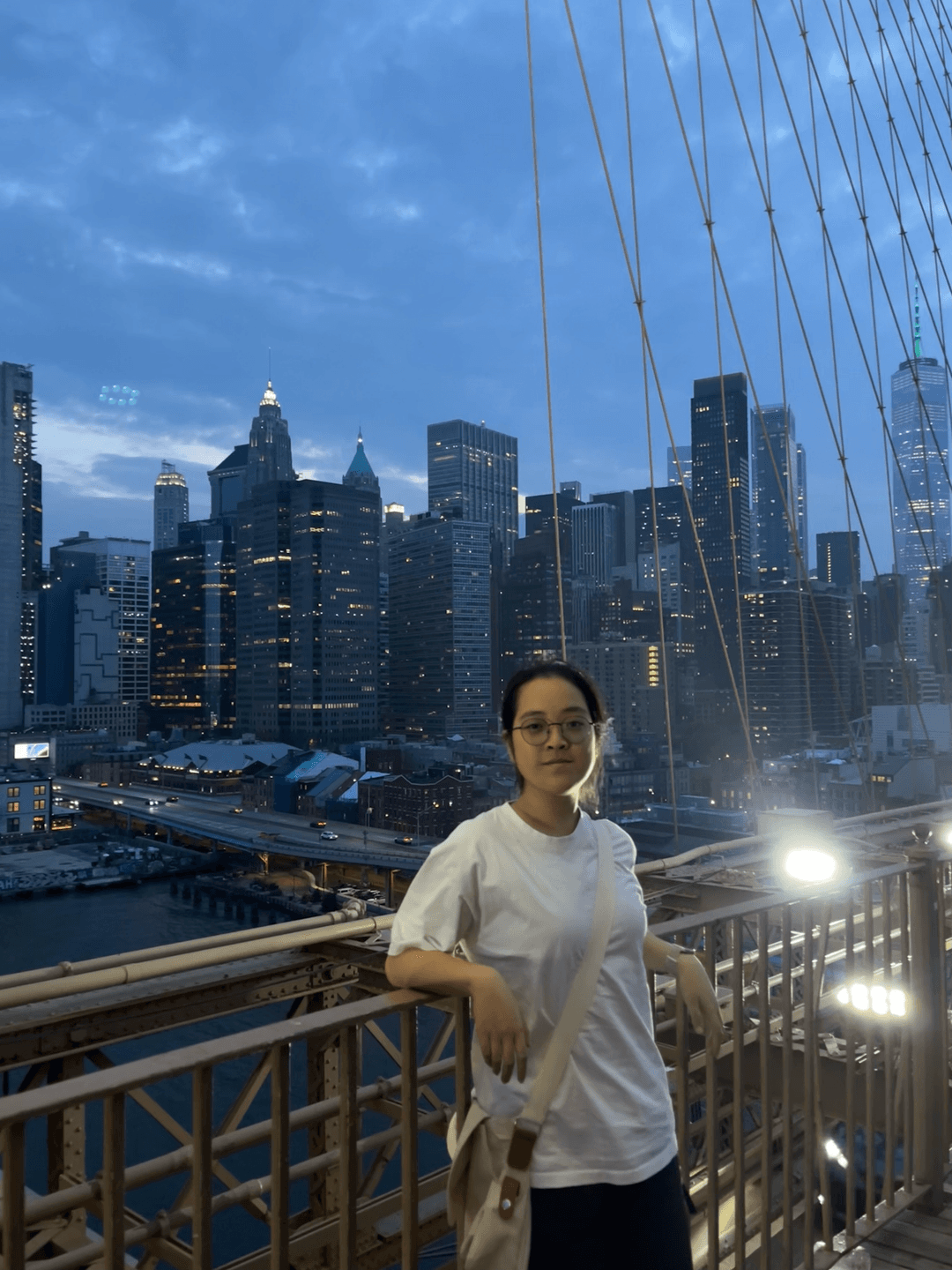 on Brooklyn Bridge, photo taken on Jul 26, 2025